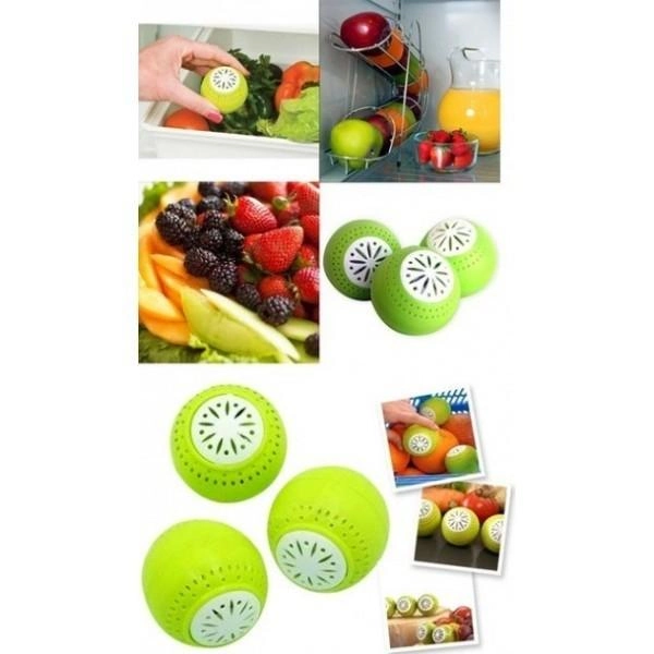 Поглинач для усунення запаху в холодильник кульки "Свіжість" Fridge Balls набір 3 шт - изображение 4