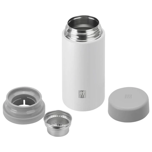 Термос для чая и фруктовых напитков белый / серый 420 мл Thermo Zwilling (39500-511-0) - Фото 3 Термос для чая и фруктовых напитков белый / серый 420 мл Thermo Zwilling (39500-511-0) - изображение 3