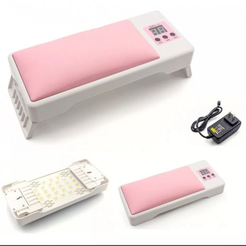 LED/UV лампа для маникюра с подлокотником SUN YC-09, 120 Вт., Розовый - изображение 9