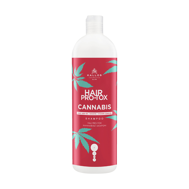 Шампунь для восстановления волос Kallos Hair Pro-Tox Cannabis с конопляным маслом 1000мл - Фото 1 Шампунь для восстановления волос Kallos Hair Pro-Tox Cannabis с конопляным маслом 1000мл - изображение 1