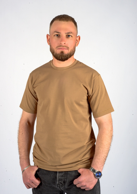 Тактична чоловіча футболка койот S (44-46) - изображение 1