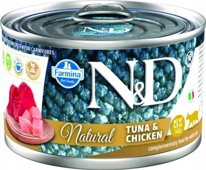Mokra karma Farmina N&D z tuńczykiem i kurczakiem 140 g (8606014107234) - obraz 1