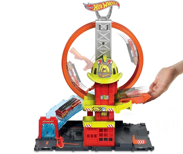 Трек Хот Вилс Пожарная Станция Hot Wheels City Super Loop Fire