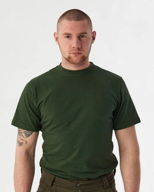 Футболка ЗСУ олива летняя военная мужская тактическая для военнослужащих ВСУ Размер 44 - изображение 1