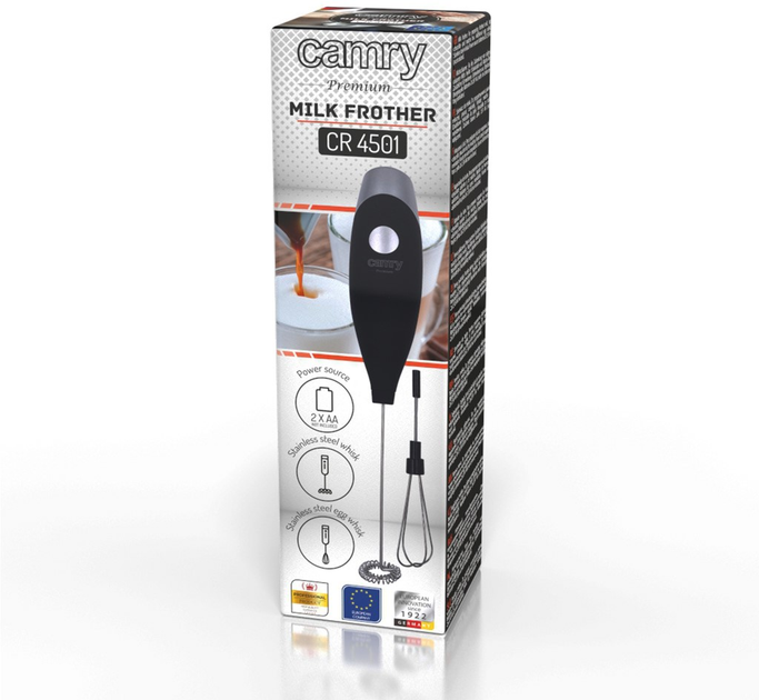 Spieniacz do mleka Camry CR 4501b 2 mieszadła + stojak - obraz 10