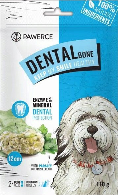 Gryzak dla psów Pawerce Dental bone ras średnich 2 szt 110 g (4260473650027) - obraz 1