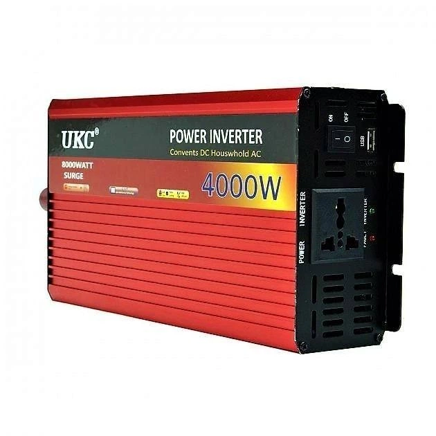 Преобразователь автомобильный 4000W AR AC/DC 12V Красный - изображение 5