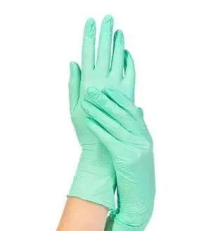 Нитриловые перчатки SFM (100 шт), размер S, зеленые - изображение 2