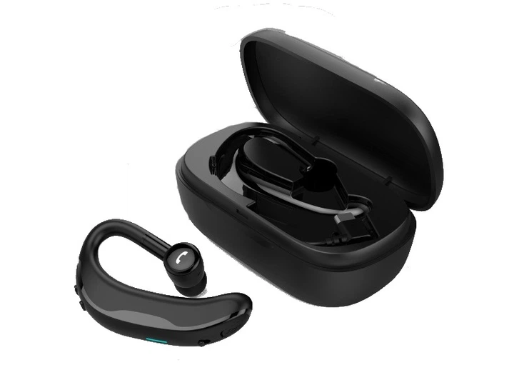 Бездротова Bluetooth гарнітура Yincine F600 із зарядним кейсом Чорна - Фото 1 Бездротова Bluetooth гарнітура Yincine F600 із зарядним кейсом Чорна - зображення 1