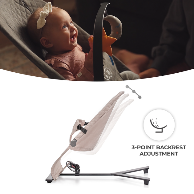 Шезлонг-качалка Kinderkraft Mimi Beige (KBMIMI00BEG0000) - Фото 9 Шезлонг-качалка Kinderkraft Mimi Beige (KBMIMI00BEG0000) - зображення 9