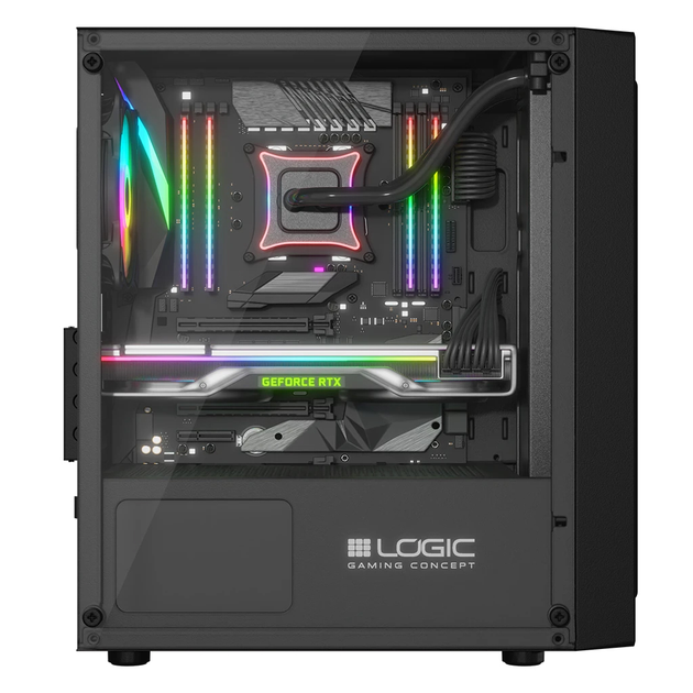 Корпус Logic Concept ATOS Mesh Glass ARGB Black (AM-ATOS-10-0000000-0002) - зображення 15
