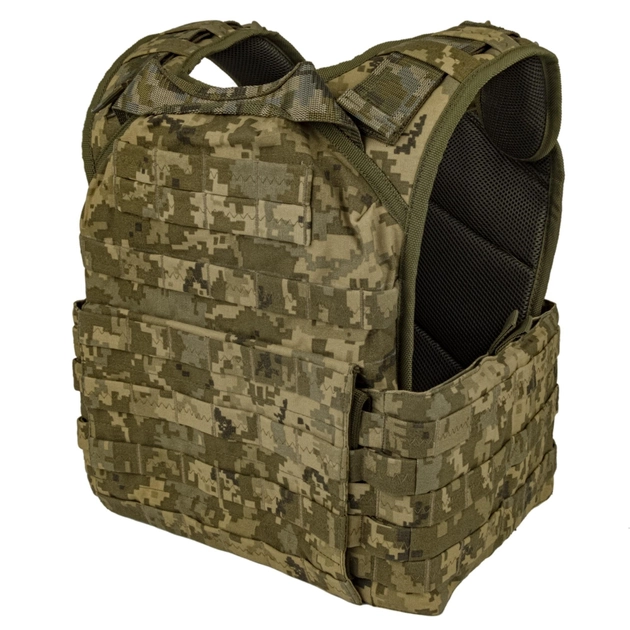 Военный жилет плитоноска для бронепластин с боковыми карманами для плит 300х250мм Пиксель - изображение 2