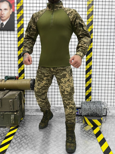 Тактический военный комплект Уставной ( Убакс + Штаны ), Камуфляж: Пиксель ВСУ, Размер: XL - изображение 1