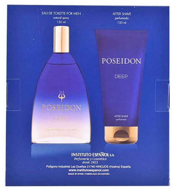 Zestaw Instituto Espanol Poseidon Deep Eau De Toilette Spray 150 ml + Balsam po goleniu 150 ml (8411047135174) - obraz 1