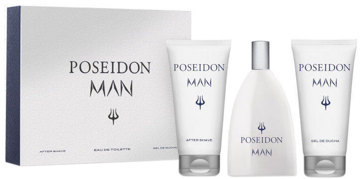 Набір Instituto Espanol Poseidon Man Eau De Toilette Spray 150 мл + Бальзам після гоління 150 мл + Гель для душу 150 мл (8411047151433) - зображення 1