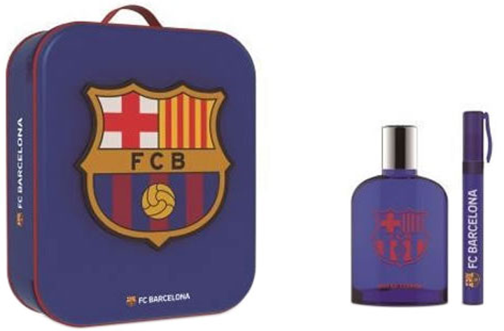 Zestaw FC Barcelona Eau De Toilette Spray 100 ml + Dezodorant 10 ml + Kosmetyczka (8411114086163) - obraz 1
