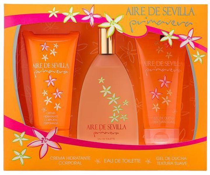 Zestaw damski Aire De Sevilla Primavera Eau De Toilette Spray 150 ml + Peeling do ciała 150 ml + Krem nawilżający 150 ml (8411047135822) - obraz 1