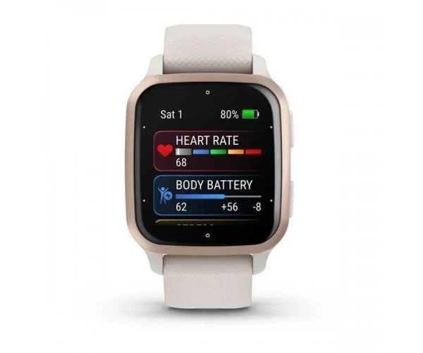 Смарт Годинник Garmin Venu Sq 2 – Music Edition Peach Gold Al. Bezel w. Ivory Case and S. Band (010-02700-01/11) - изображение 2