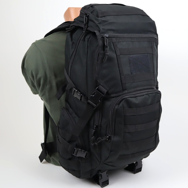 Рюкзак тактичний штурмовий 45 літрів Oxford 1000D Чорний - зображення 1
