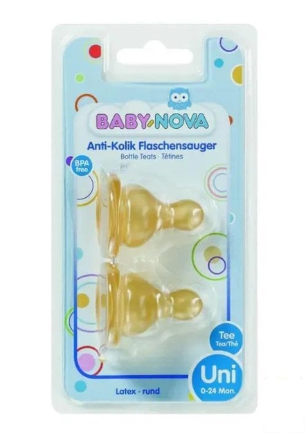 Соска круглая для чая латексная Baby-Nova, 2шт. (88562) - Фото 1 Соска круглая для чая латексная Baby-Nova, 2шт. (88562) - изображение 1