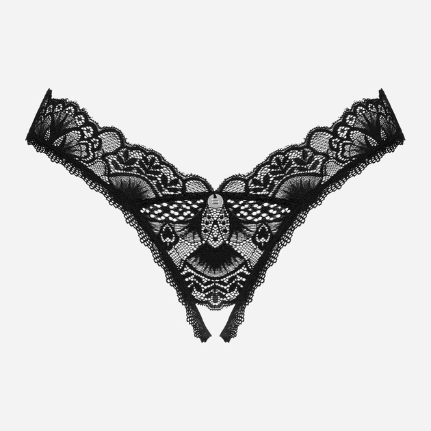 Stringi z otwartym krokiem Obsessive Donna Dream XS/S Czarne (5901688253014) - obraz 3