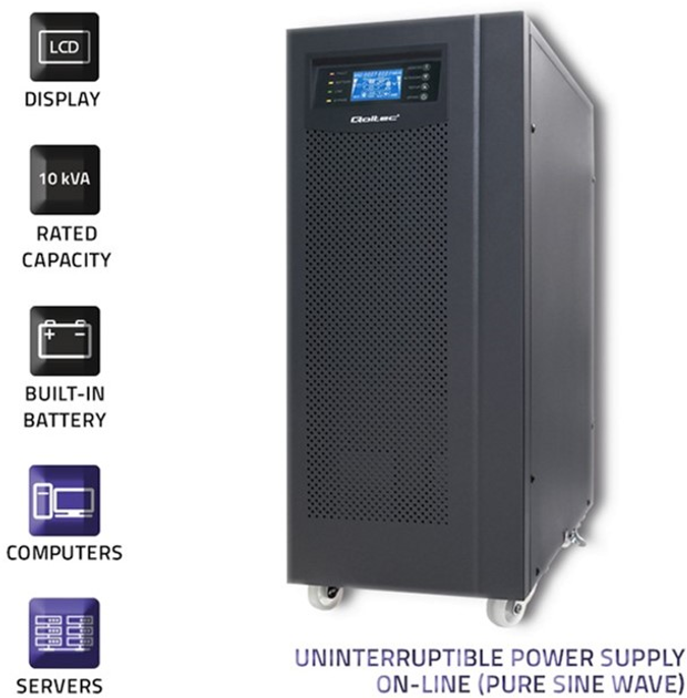 UPS Qoltec Pure Sine Wave 10000VA/8000W (53044) - obraz 3