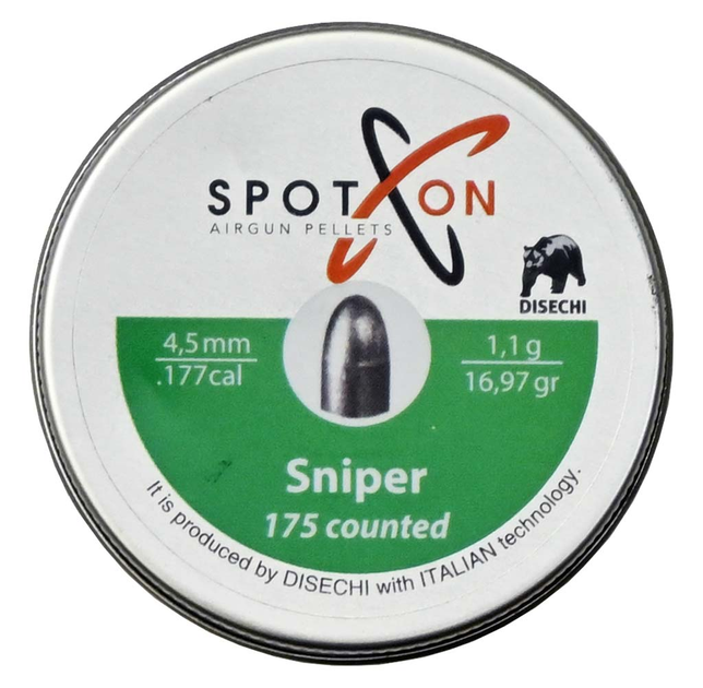 Кульки Spoton Sniper (4.5 мм, 1.1 гр, 175 шт.) - зображення 1