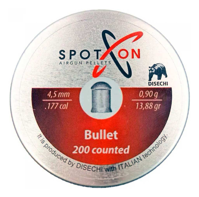 Пульки Spoton Bullet (4.5 мм, 0.9 гр, 200 шт.) - изображение 1