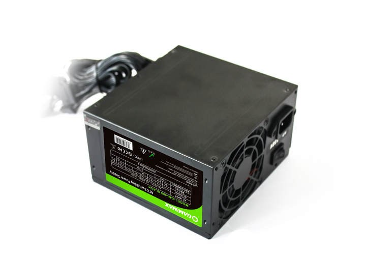 Блок питания GameMax GM-400-8CM мощностью 400 Вт, черный, вентилятор 80 мм - изображение 6