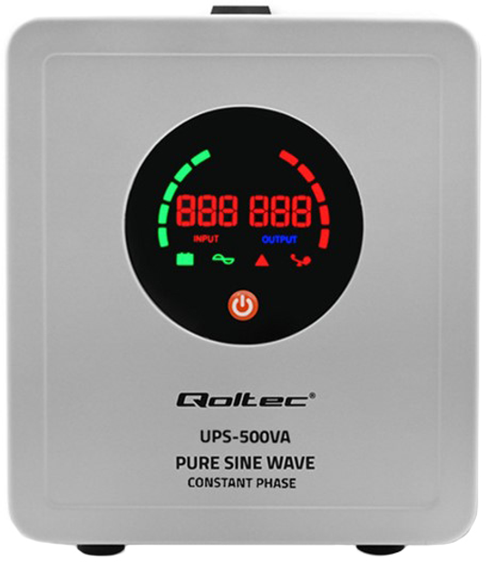 ИБП Qoltec Pure Sine Wave 500VA/350W Постоянная фаза (50716) - изображение 1
