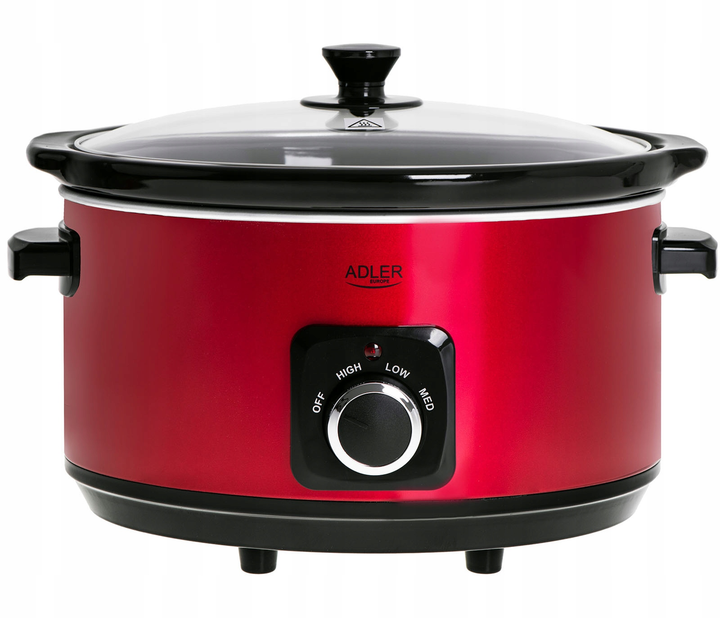 Медленноварка Мультиварка Adler AD 6413 5.8L red - изображение 1