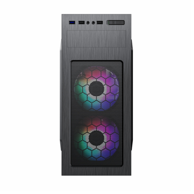 Корпус для комп'ютера Midіtower GameMax MT525-2U3TYC-3FAN без БЖ Чорний - зображення 3