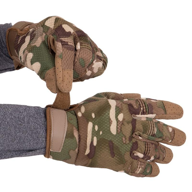 Перчатки тактические с закрытыми пальцами Military Rangers BC-8816 размер: L Цвет: Камуфляж Multicam - изображение 2