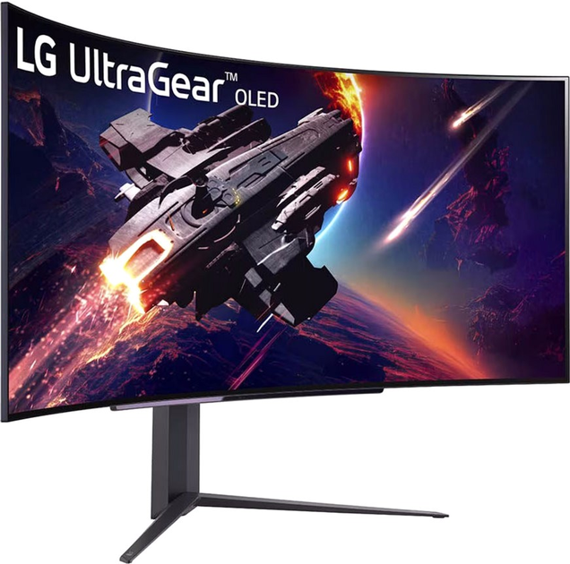 Монітор 44.5" LG UltraGear OLED Curved Gaming Monitor 45GR95QE-B - зображення 2