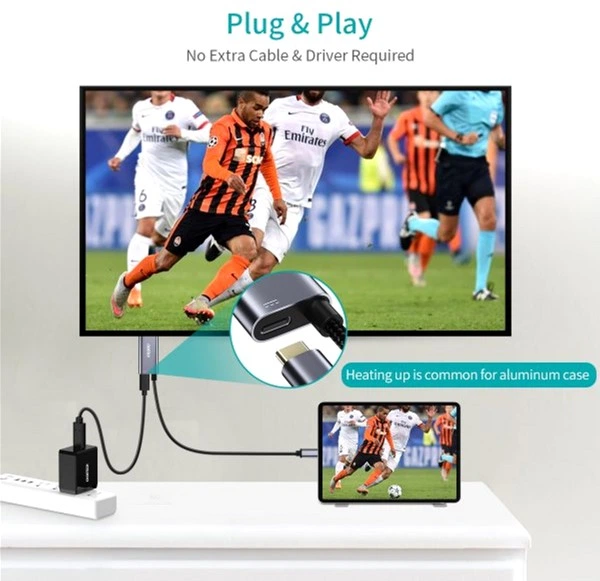 Кабель Choetech USB-C на HDMI 1.8 м Черный (XCH-M180GY) - Фото 6 Кабель Choetech USB-C на HDMI 1.8 м Черный (XCH-M180GY) - изображение 6