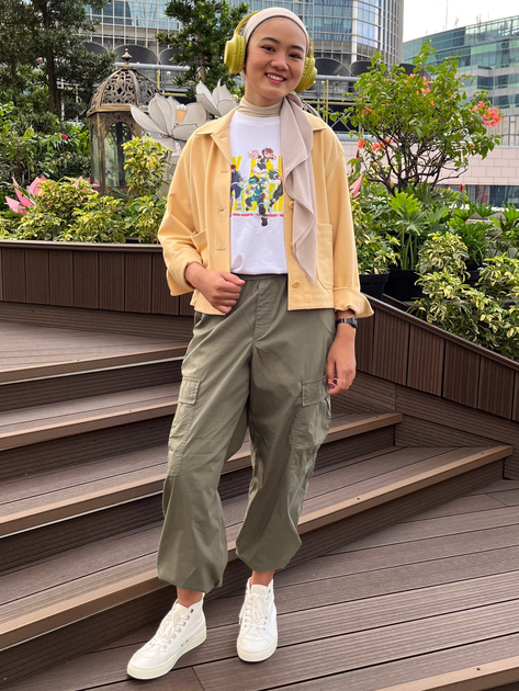 Куртка демисезонная короткая женская Uniqlo 168183348 2XL Желтая (1159788230) - Фото 5 Куртка демисезонная короткая женская Uniqlo 168183348 2XL Желтая (1159788230) - изображение 5