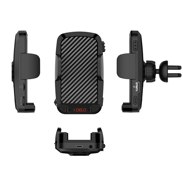 Автомобильный FM ФМ Bluetooth модулятор Terra IQ, трансмиттер, держатель для телефона - изображение 7