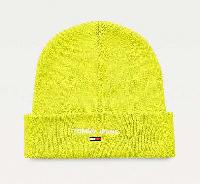 Шапка унисекс TOMMY JEANS Organic Cotton Neon Beanie - Фото 1 Шапка унисекс TOMMY JEANS Organic Cotton Neon Beanie - изображение 1