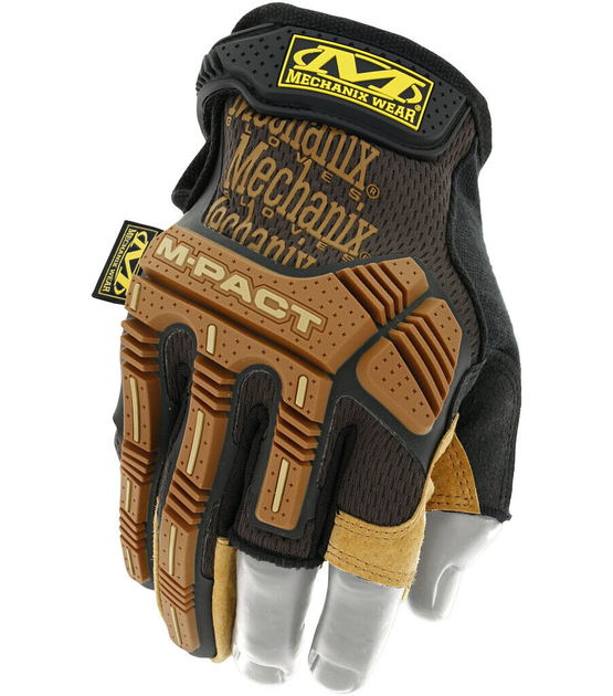 Тактичні рукавички Mechanix Wear M-Pact Leather Fingerless Framer без трьох пальців XXL - зображення 1