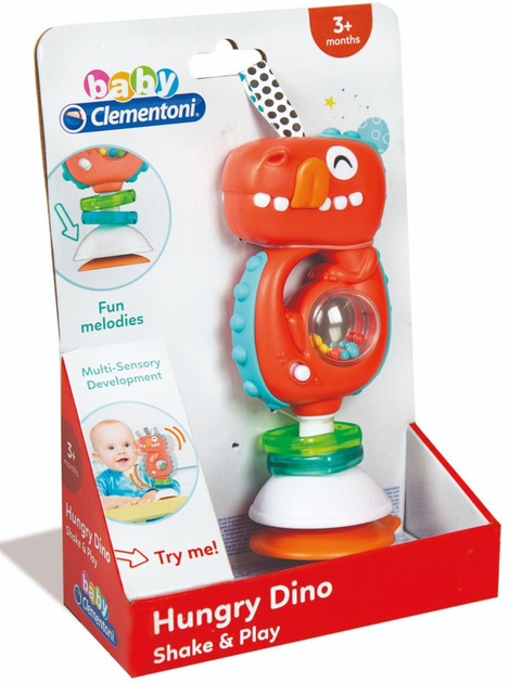 Interaktywna zabawka Clementoni Grzechotka Dinozaur (8005125173624) - obraz 3