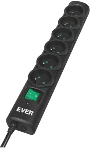 Мережевий фільтр Ever OPTIMA surge protector 1.5 м (T/LZ08-OPT015/0000) - зображення 1