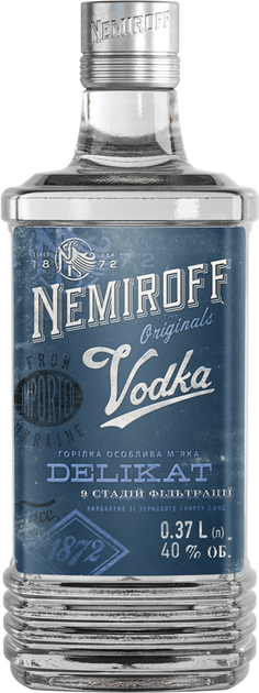 Горілка особлива Nemiroff Originals Делікат М'яка 40% 0.37 л (4820181420420) - зображення 1