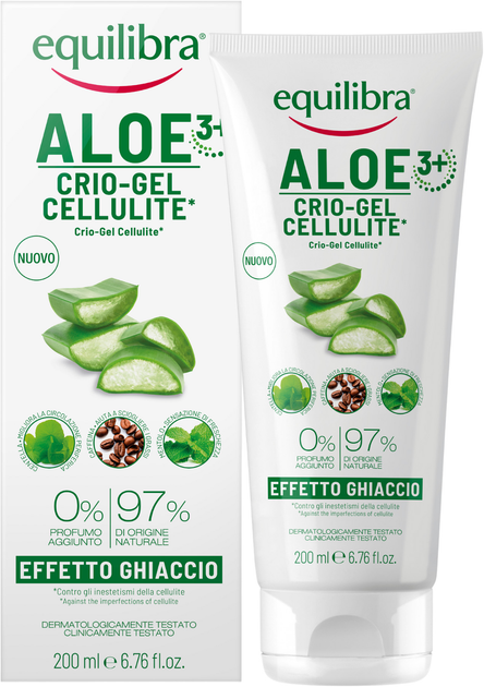 Aloesowy chłodzący żel antycellulitowy Equilibra aloe 3+ 200ml (8000137016921) - obraz 1