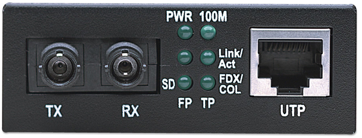 Медіаконвертер Intellinet 10/100Base-Tx to 100Base-Fx (ST) Multi-Mode, 2 km (1.24 mi) (Euro 2-pin plug) (766623506519) - зображення 3