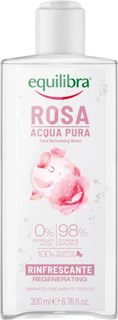 Рожева вода Equilibra Rose Pure Refreshing Water освіжаюча 200 мл (8000137016853) - зображення 1