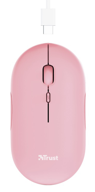 Мышь Trust Puck Wireless/Bluetooth Pink (TR_24125) - изображение 1