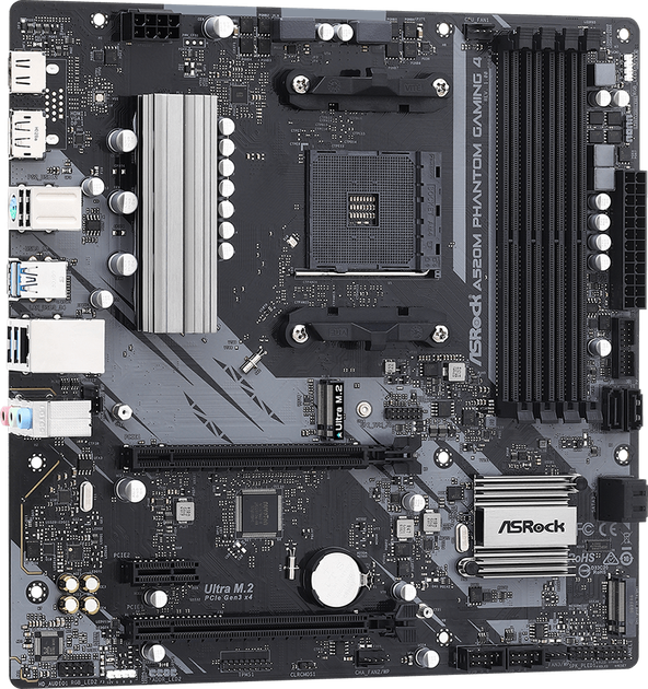 Материнская плата ASRock A520M Phantom Gaming 4 (sAM4, AMD A520, PCI-Ex16) - изображение 2
