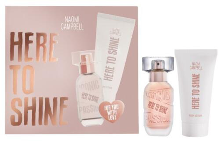 Zestaw damski Naomi Campbell Here To Shine 15 ml + balsam do ciała 50 ml (5050456003068) - obraz 1