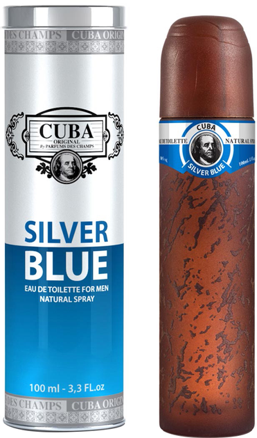 Woda toaletowa damska Cuba Silver Blue EDT W 100 ml (5425017736400) - obraz 1