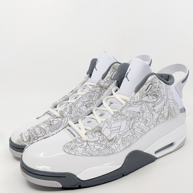 Buty do koszykówki męskie za kostkę Nike Air Jordan Dub Zero 311046-107 41 (8US) 26 cm Szare (196154183390) - obraz 2